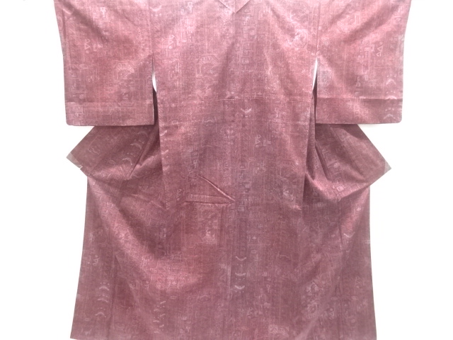 JAPANESE KIMONO / TSUMUGI / SARASA PATTERN